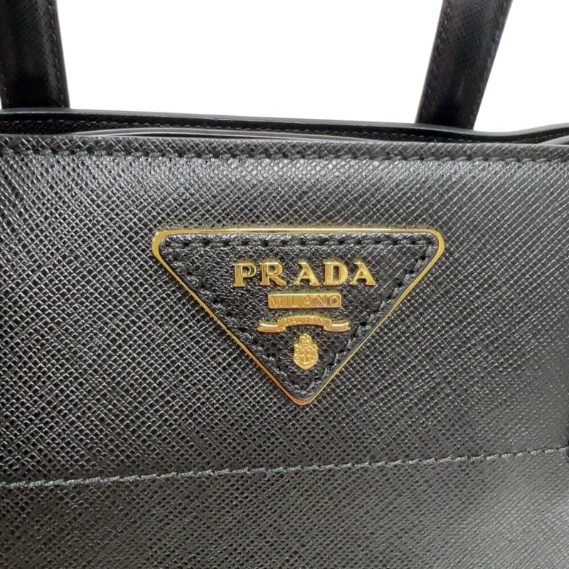 プラダ PRADA サフィアーノハンドバッグ BN2603 ブラック　ゴールド金具 サフィアーノレザー レディース トートバッグ