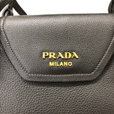 プラダ PRADA ヴィッテロフェニックス ハンドバッグ 1BA270 ブラック ゴールド金具 ヴァッテロレザー レディース ハンドバッグ
