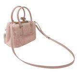 プラダ PRADA ガレリア シアリング ミニバッグ 1BA906 ピンク ゴールド金具 サフィアーノレザー レディース ハンドバッグ
