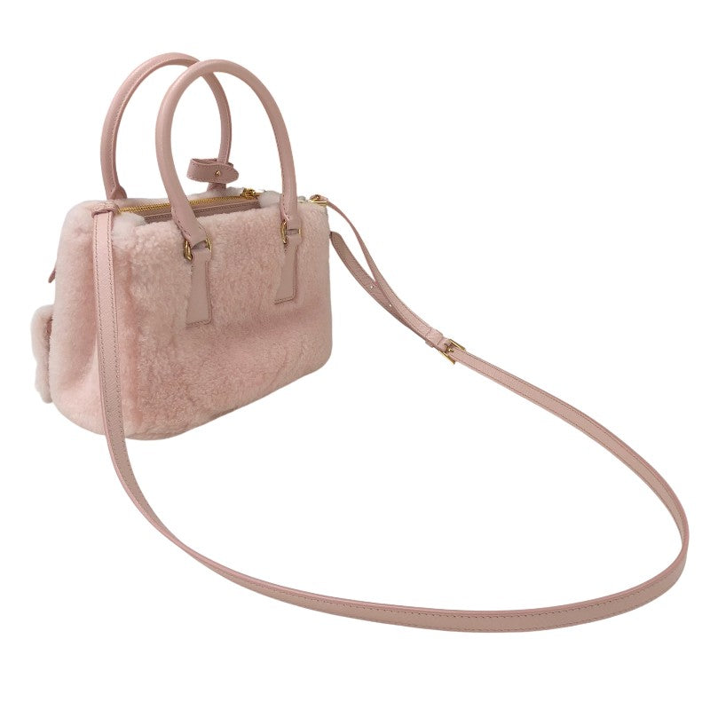 プラダ PRADA ガレリア シアリング ミニバッグ 1BA906 ピンク ゴールド金具 サフィアーノレザー レディース ハンドバッグ