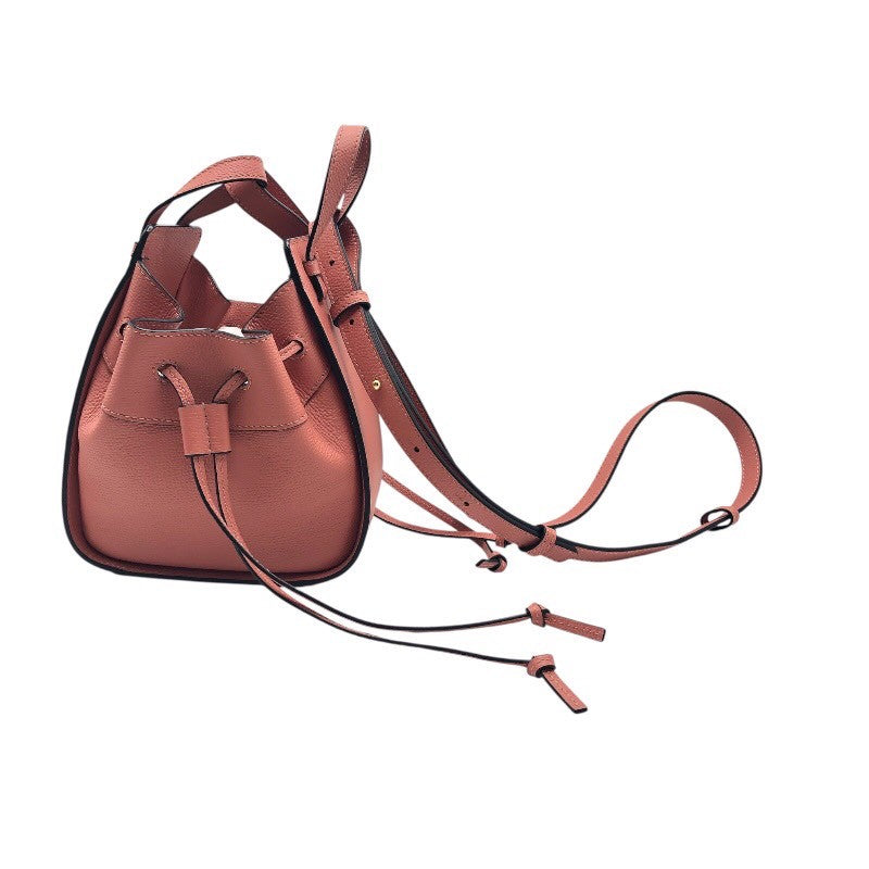 ロエベ LOEWE ハンモックドローストリング　ミニ ピンク/GD金具 カーフ レディース ショルダーバッグ