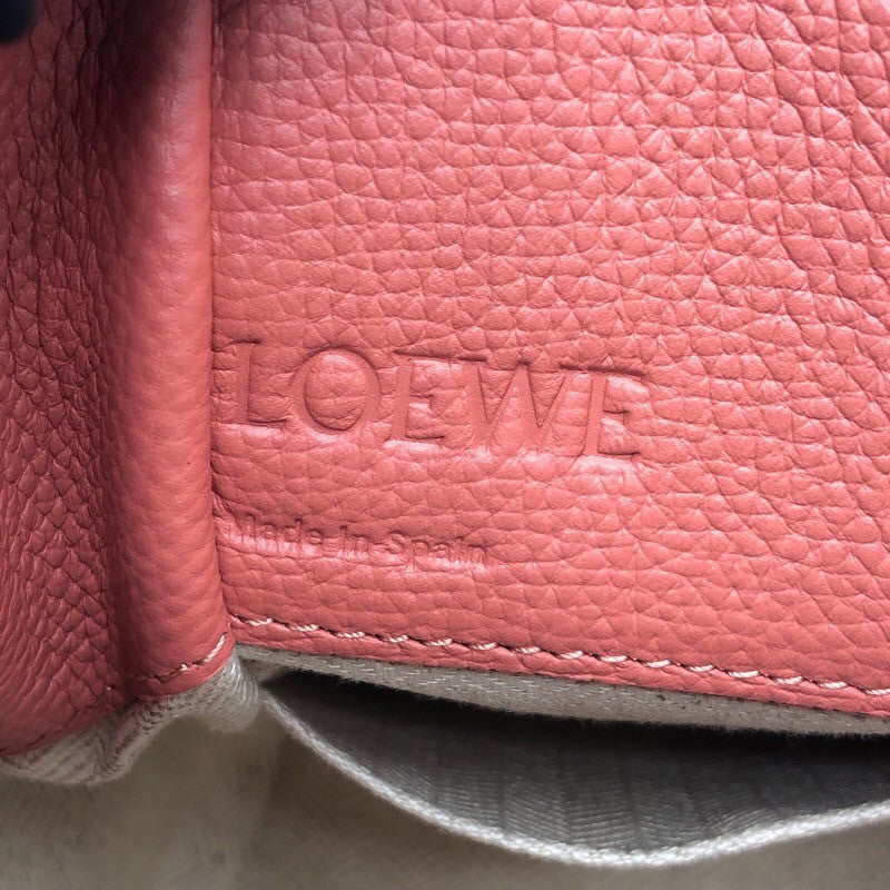 ロエベ LOEWE ハンモックドローストリング ミニ ピンク/GD金具 カーフ
