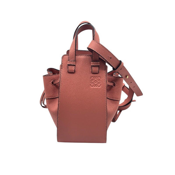 ロエベ LOEWE ハンモックドローストリング　ミニ ピンク/GD金具 カーフ レディース ショルダーバッグ