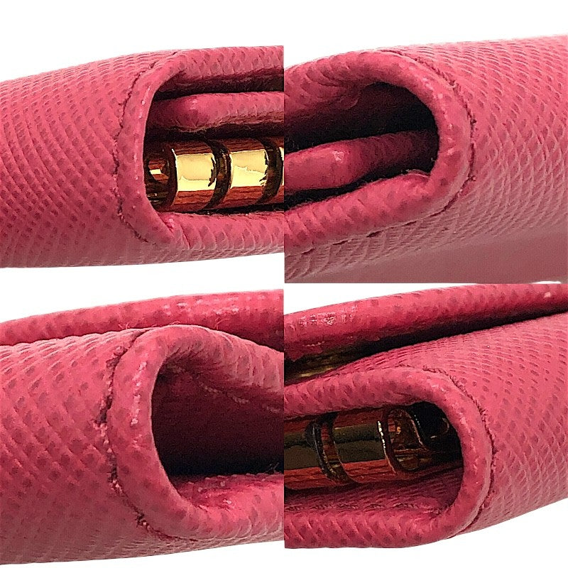 プラダ PRADA 6連キーケース 1PG222 ピンク×GD金具 サフィアーノレザー レディース キーケース