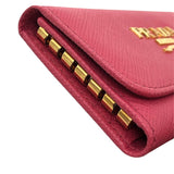 プラダ PRADA 6連キーケース 1PG222 ピンク×GD金具 サフィアーノレザー レディース キーケース