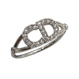 クリスチャン・ディオール Christian Dior Clair D Lune クレール ディー リュヌ リング 13号/EU53 シルバー シルバートーンメタル/クリスタル アクセサリー