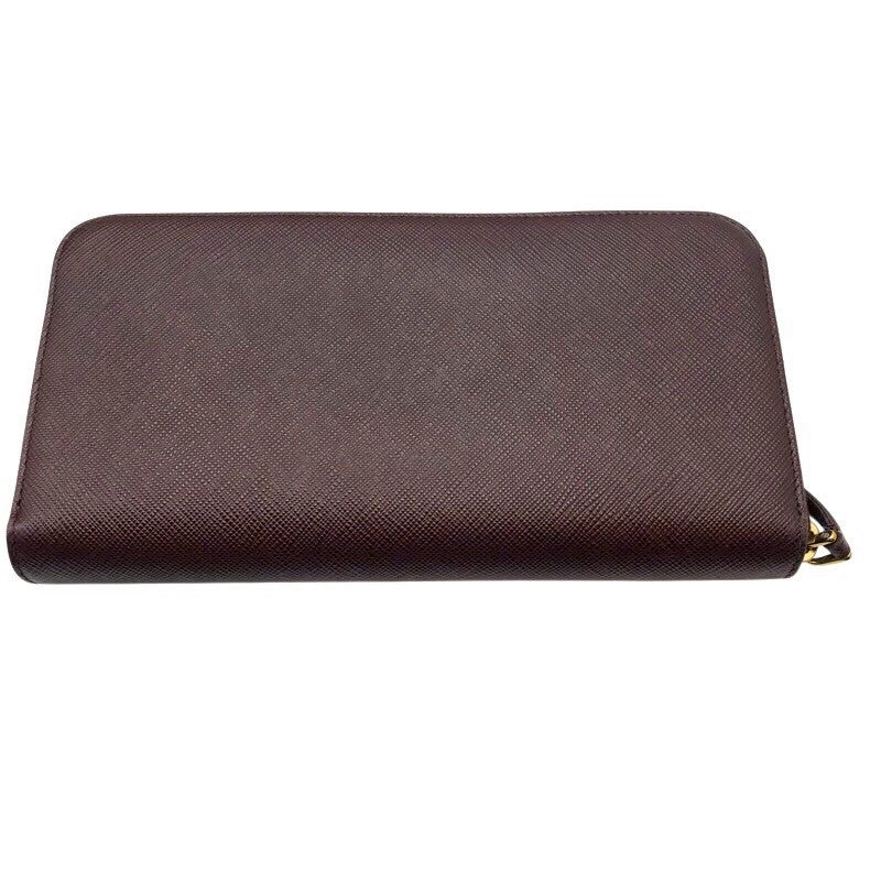 プラダ PRADA ロングジップウォレット ボルドー サフィアーノレザー