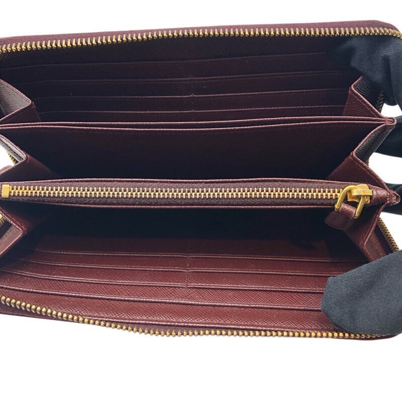 プラダ PRADA ロングジップウォレット ボルドー サフィアーノレザー ユニセックス 長財布