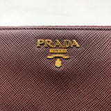 プラダ PRADA ロングジップウォレット ボルドー サフィアーノレザー ユニセックス 長財布