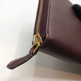 プラダ PRADA ロングジップウォレット ボルドー サフィアーノレザー ユニセックス 長財布