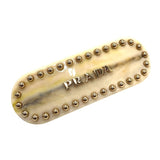 プラダ PRADA バレッタ ヘアアクセサリー ベージュ×GD金具 レジン/メタル バレッタ