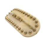 プラダ PRADA バレッタ ヘアアクセサリー ベージュ×GD金具 レジン/メタル バレッタ