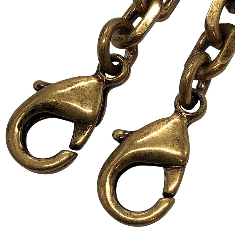 クリスチャン・ディオール Christian Dior サドルチェーンカードホルダー ネイビー×GD金具 オブリークジャガード レディース ショルダーバッグ