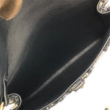 クリスチャン・ディオール Christian Dior サドルチェーンカードホルダー ネイビー×GD金具 オブリークジャガード レディース ショルダーバッグ