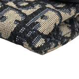 クリスチャン・ディオール Christian Dior サドルチェーンカードホルダー ネイビー×GD金具 オブリークジャガード レディース ショルダーバッグ