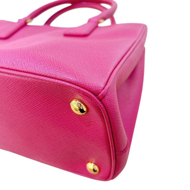 プラダ PRADA ガレリアミディアム パープル・ゴールド金具 サフィアーノレザー レディース ハンドバッグ