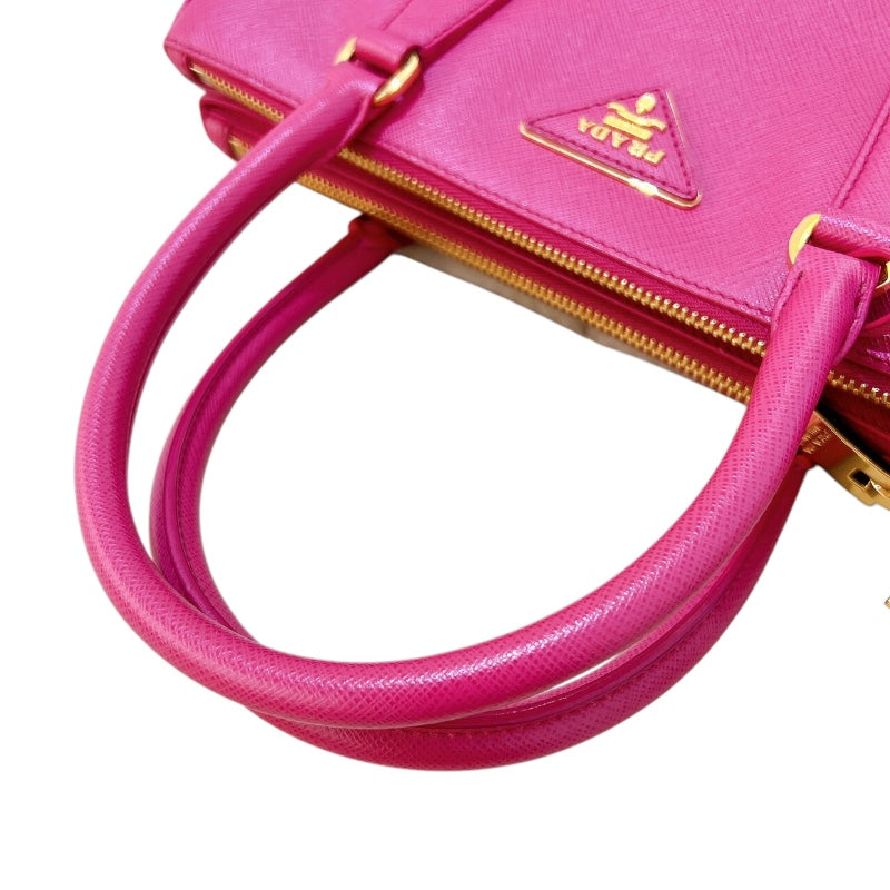 プラダ PRADA ガレリアミディアム パープル・ゴールド金具 サフィアーノレザー レディース ハンドバッグ