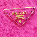 プラダ PRADA ガレリアミディアム パープル・ゴールド金具 サフィアーノレザー レディース ハンドバッグ