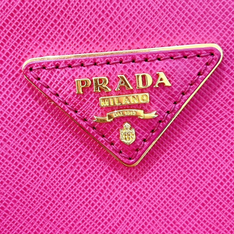 プラダ PRADA ガレリアミディアム パープル・ゴールド金具 サフィアーノレザー レディース ハンドバッグ