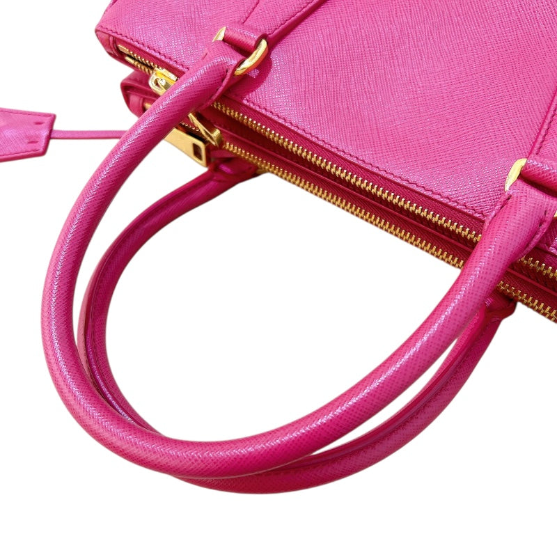 プラダ PRADA ガレリアミディアム パープル・ゴールド金具 サフィアーノレザー レディース ハンドバッグ