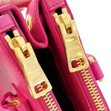 プラダ PRADA ガレリアミディアム パープル・ゴールド金具 サフィアーノレザー レディース ハンドバッグ