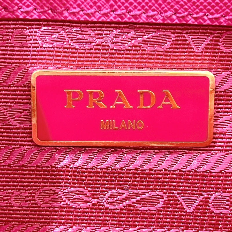 プラダ PRADA ガレリアミディアム パープル・ゴールド金具 サフィアーノレザー レディース ハンドバッグ