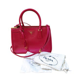 プラダ PRADA ガレリアミディアム パープル・ゴールド金具 サフィアーノレザー レディース ハンドバッグ