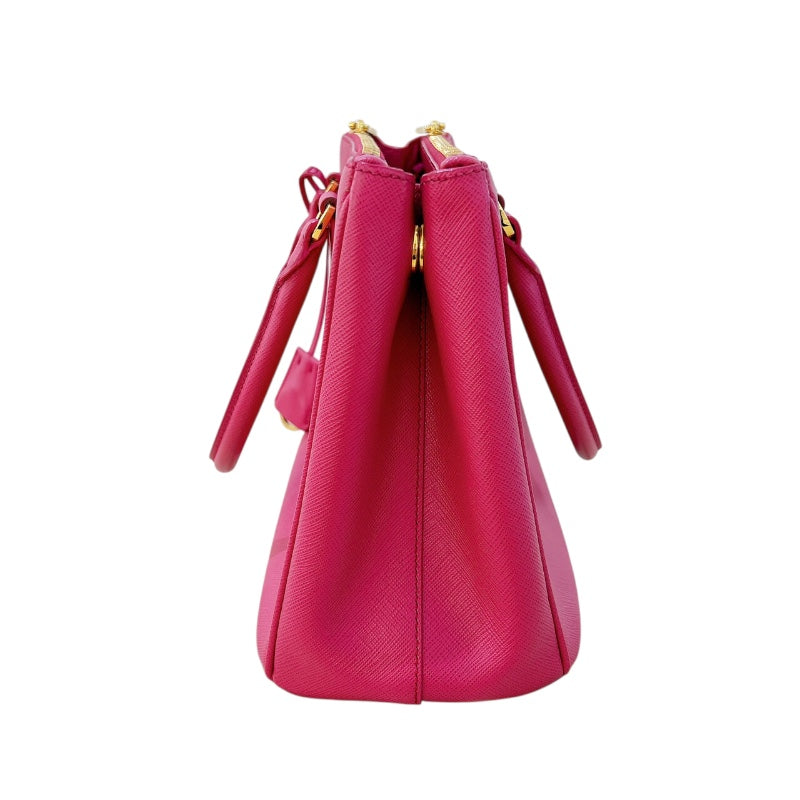 プラダ PRADA ガレリアミディアム パープル・ゴールド金具 サフィアーノレザー レディース ハンドバッグ