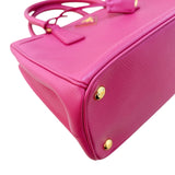 プラダ PRADA ガレリアミディアム パープル・ゴールド金具 サフィアーノレザー レディース ハンドバッグ