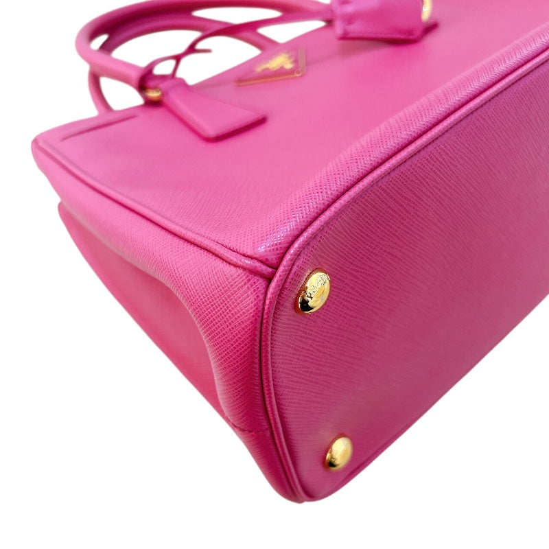 プラダ PRADA ガレリアミディアム パープル・ゴールド金具 サフィアーノレザー レディース ハンドバッグ