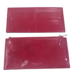 クリスチャン・ディオール Christian Dior カナージュ チェーンウォレット レッド シルバー金具 パテントレザー レディース ショルダーバッグ