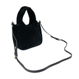 プラダ PRADA パデッドベルベット ミニハンドバッグ 1BA410 ブラック ゴールド金具 ベロア レディース ハンドバッグ