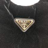 プラダ PRADA パデッドベルベット ミニハンドバッグ 1BA410 ブラック ゴールド金具 ベロア レディース ハンドバッグ