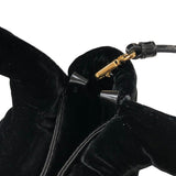 プラダ PRADA パデッドベルベット ミニハンドバッグ 1BA410 ブラック ゴールド金具 ベロア レディース ハンドバッグ