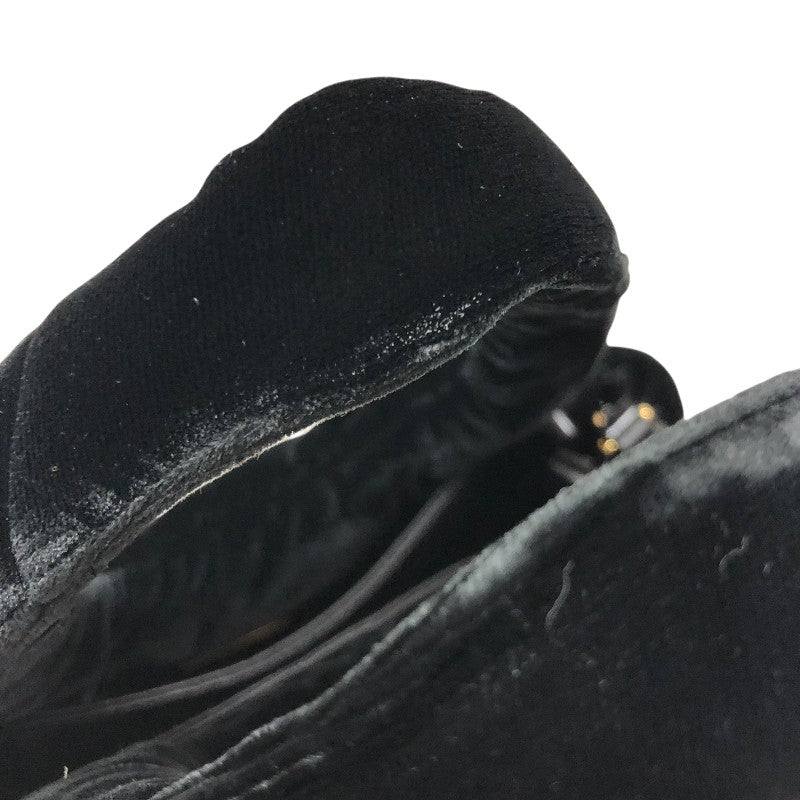 プラダ PRADA パデッドベルベット ミニハンドバッグ 1BA410 ブラック ゴールド金具 ベロア レディース ハンドバッグ