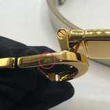 クリスチャン・ディオール Christian Dior 30モンテーニュリバーシブルベルト シャンパンゴールド/ホワイト レザー レディース ベルト