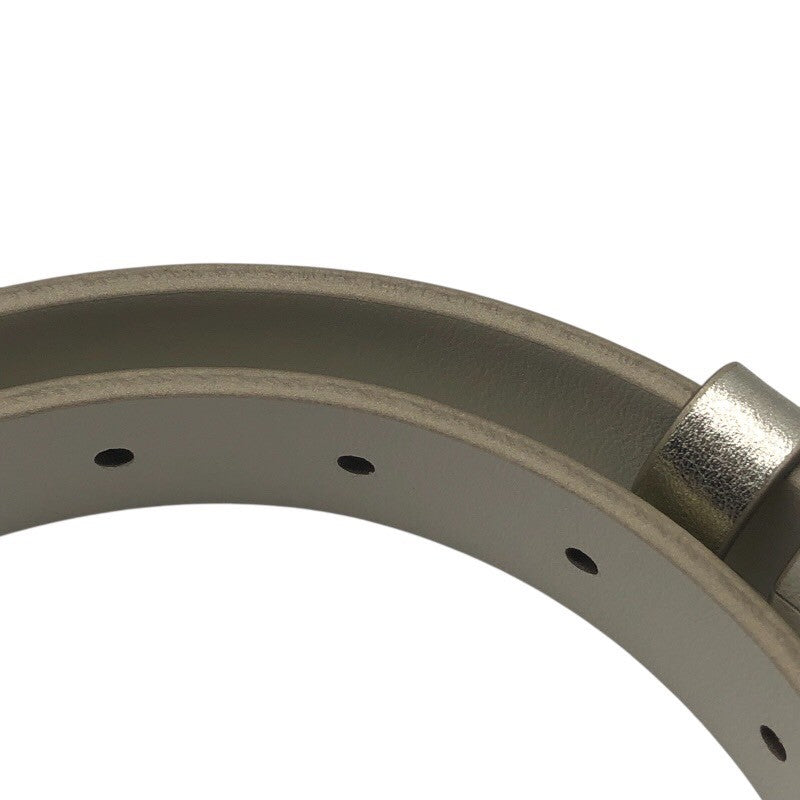 クリスチャン・ディオール Christian Dior 30モンテーニュリバーシブルベルト シャンパンゴールド/ホワイト レザー レディース ベルト