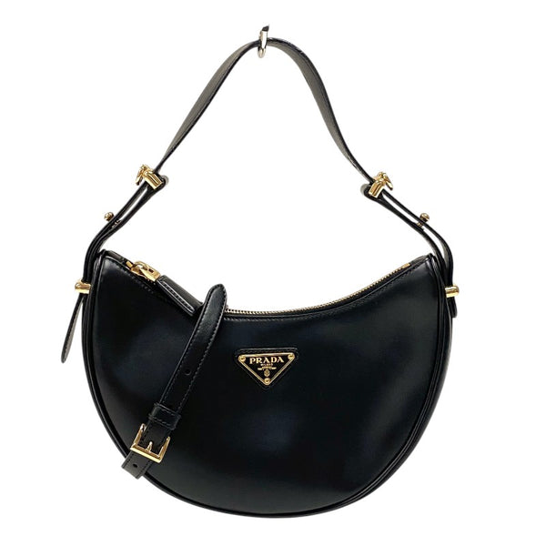 プラダ PRADA アーケ スモール 1BC194 ブラック ゴールド金具 カーフ レディース ショルダーバッグ