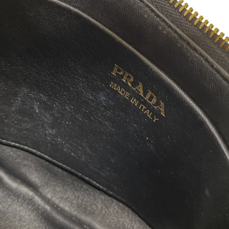 プラダ PRADA アーケ スモール 1BC194 ブラック ゴールド金具 カーフ レディース ショルダーバッグ