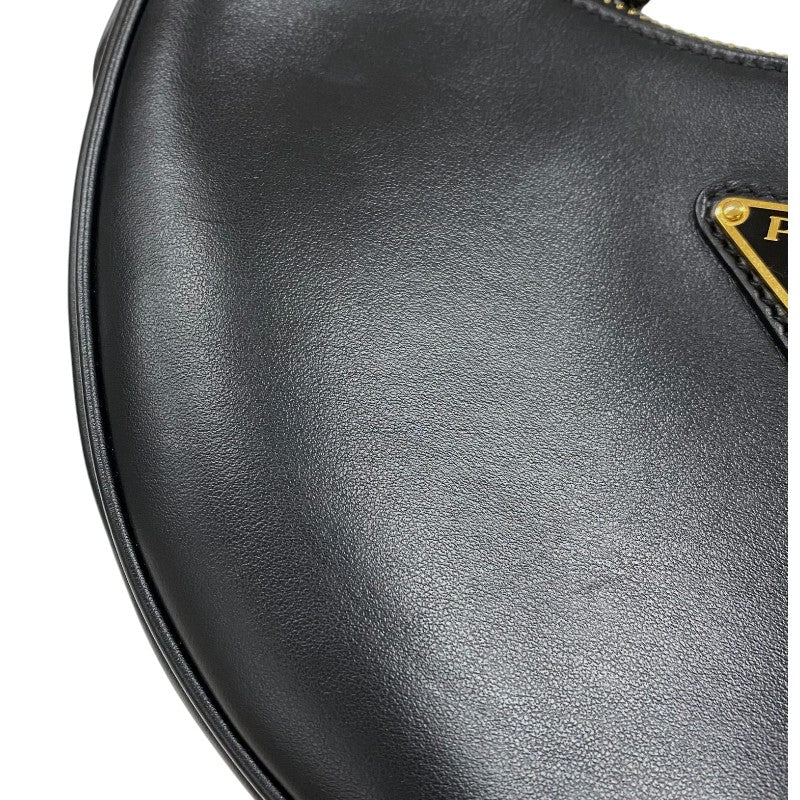 プラダ PRADA アーケ スモール 1BC194 ブラック ゴールド金具 カーフ レディース ショルダーバッグ