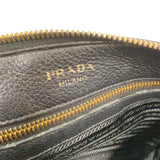 プラダ PRADA ヴィットロダイノ　ショルダーバッグ ブラック　ゴールド金具 レザー レディース ショルダーバッグ