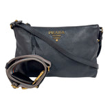 プラダ PRADA ヴィットロダイノ　ショルダーバッグ ブラック　ゴールド金具 レザー レディース ショルダーバッグ