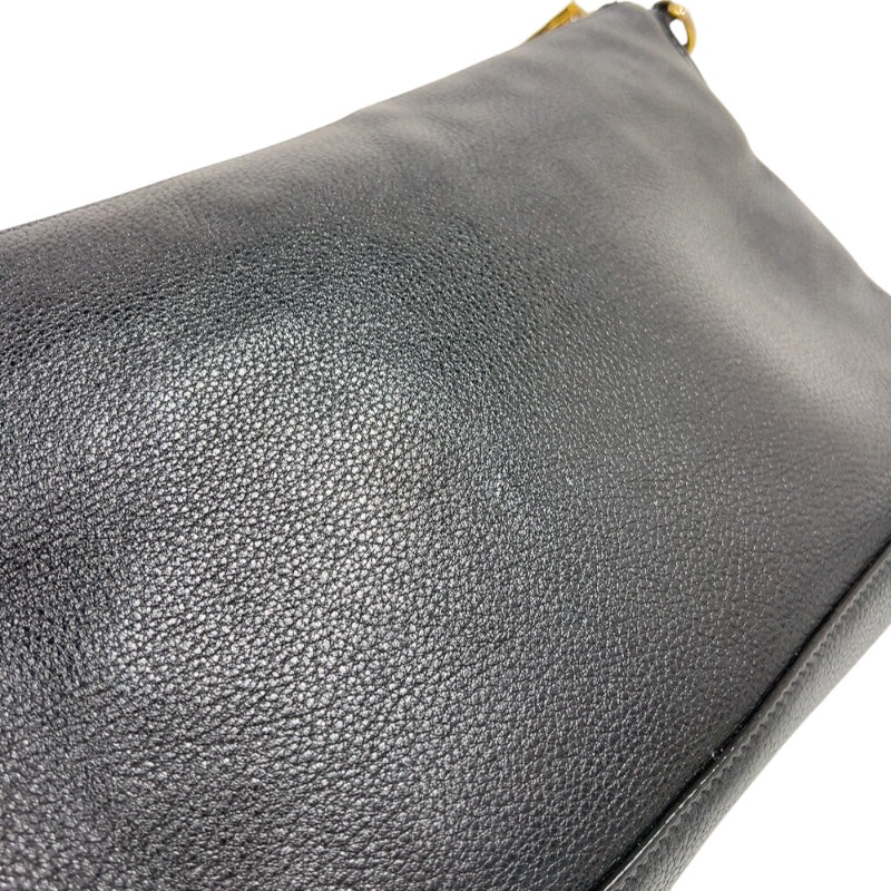 プラダ PRADA ヴィットロダイノ　ショルダーバッグ ブラック　ゴールド金具 レザー レディース ショルダーバッグ