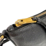 プラダ PRADA ヴィットロダイノ　ショルダーバッグ ブラック　ゴールド金具 レザー レディース ショルダーバッグ