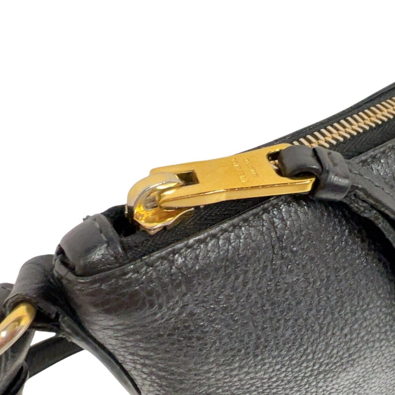 プラダ PRADA ヴィットロダイノ　ショルダーバッグ ブラック　ゴールド金具 レザー レディース ショルダーバッグ