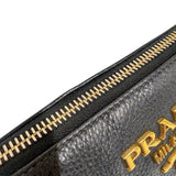 プラダ PRADA ヴィットロダイノ　ショルダーバッグ ブラック　ゴールド金具 レザー レディース ショルダーバッグ