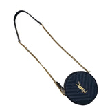 サンローラン SAINT LAURENT ヴィニル ショルダーバッグ 610436 ブラック ゴールド金具 グレインカーフ レディース ショルダーバッグ