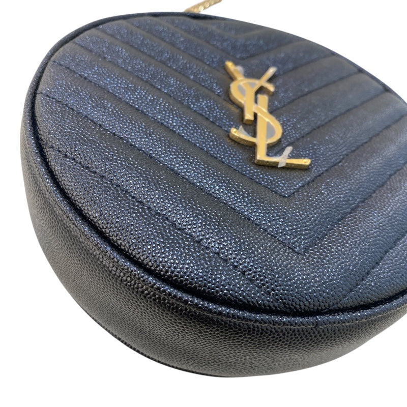 サンローラン SAINT LAURENT ヴィニル ショルダーバッグ 610436 ブラック ゴールド金具 グレインカーフ レディース ショルダーバッグ