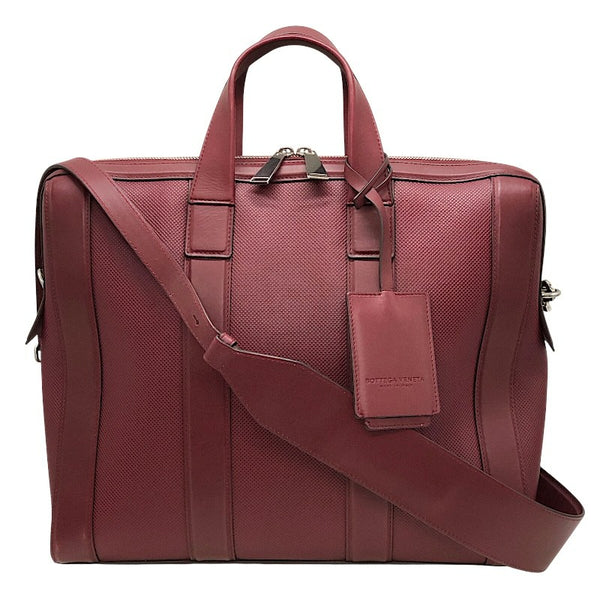 ボッテガ・ヴェネタ BOTTEGA VENETA ブリーフケース 573484 VMAW1 6006 ボルドー×SV金具 カーフレザー メンズ ブリーフケース
