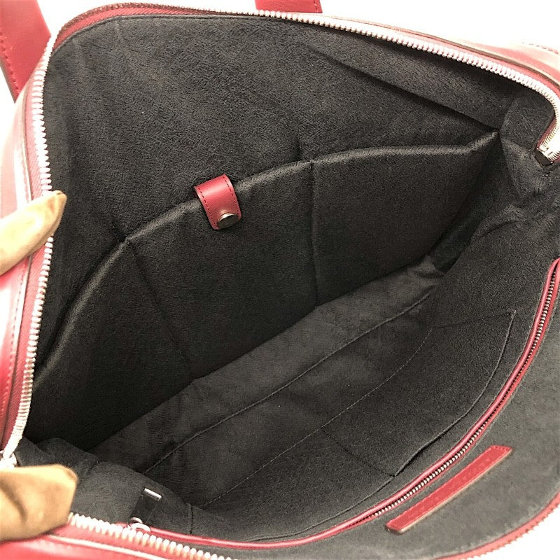 ボッテガ・ヴェネタ BOTTEGA VENETA ブリーフケース 573484 VMAW1 6006 ボルドー×SV金具 カーフレザー メンズ ブリーフケース
